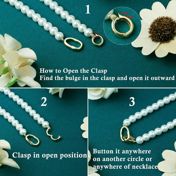 Women's 8mm Dainty Pearl Necklace as Bridal Necklace Jewelry Starfish - Picture 4 of 8